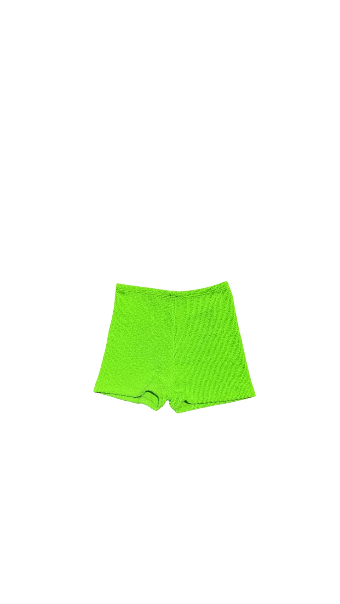 Crinkle Shorts in Neon Green